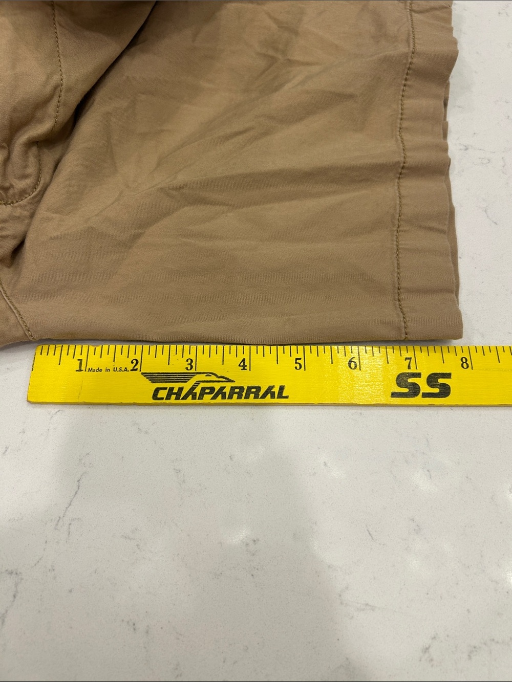 Original Penguin Chino Shorts 31 Khaki Stretch Cotton Flat Front Casual - Picture 7 of 13